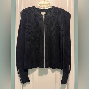 Silence +Noise Zipper Chunky Knit Cardigan Size L